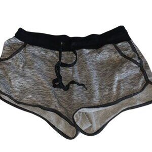 Gray & Black Womens Athletic Shorts Large Size